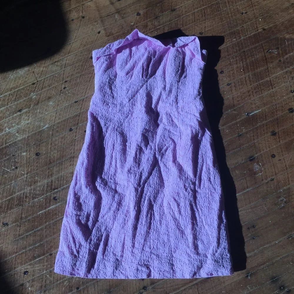 Lilly Pulitzer 0 pink eyelet strapless dress